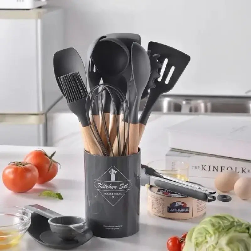 Kit Utensílios de Cozinha de Silicone