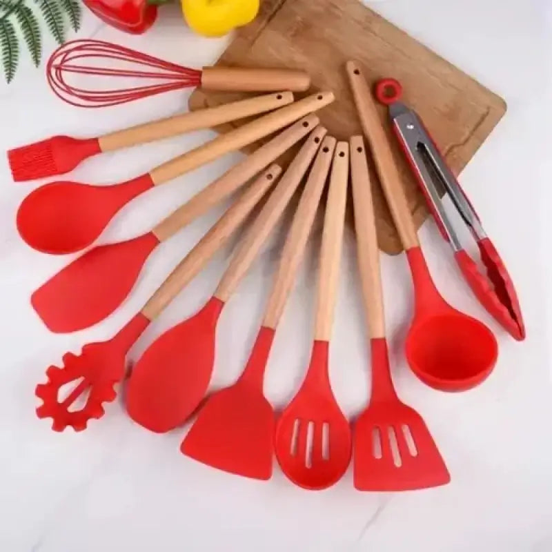 Kit Utensílios de Cozinha de Silicone