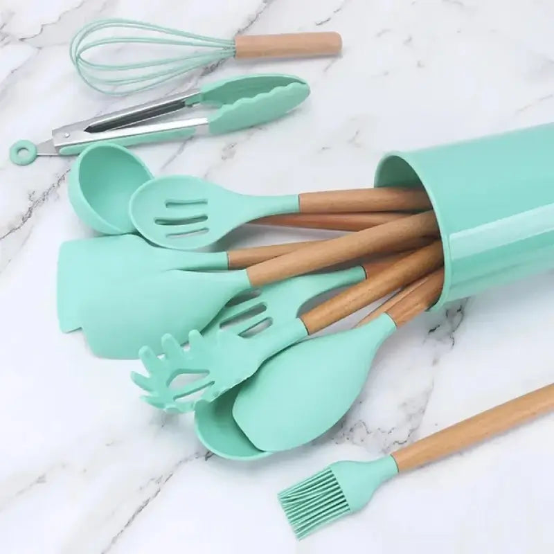 Kit Utensílios de Cozinha de Silicone